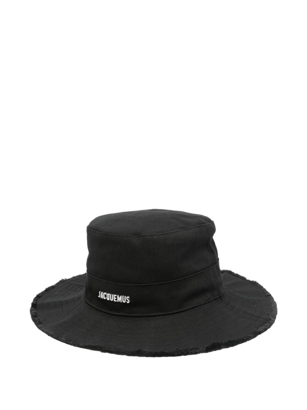 Jacquemus Fringed Edge Artichoke Bob Hat In Black