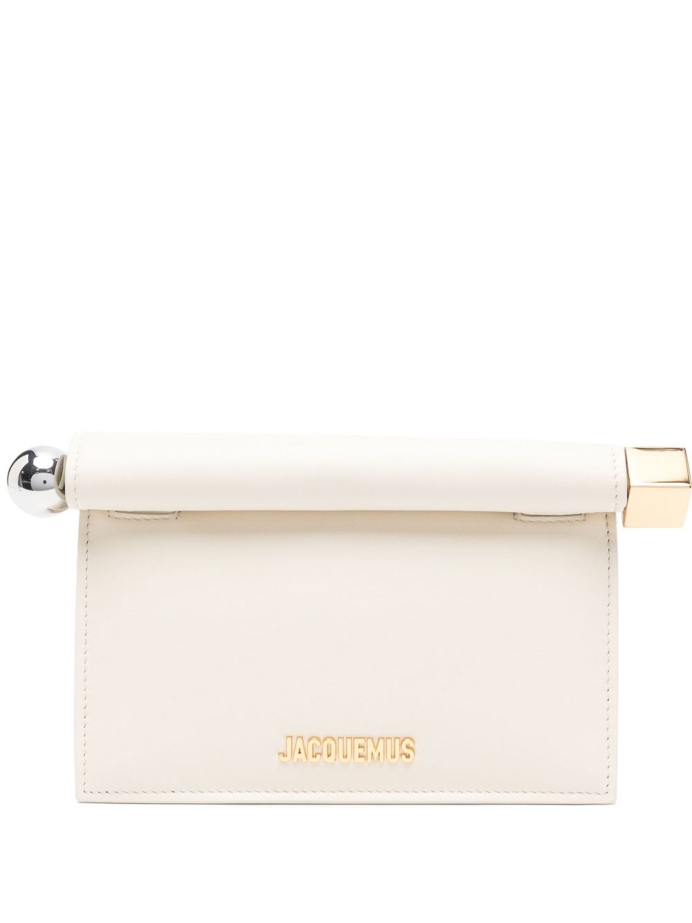 Jacquemus La Clutch Bag Rond Carré Piccola In Neutral