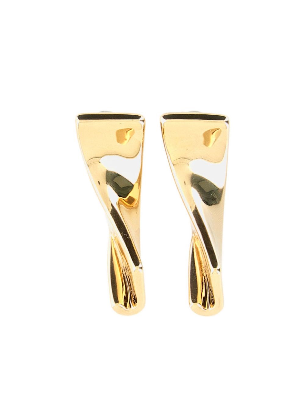 Jacquemus Curved Design Earrings For Modern Style In Gold