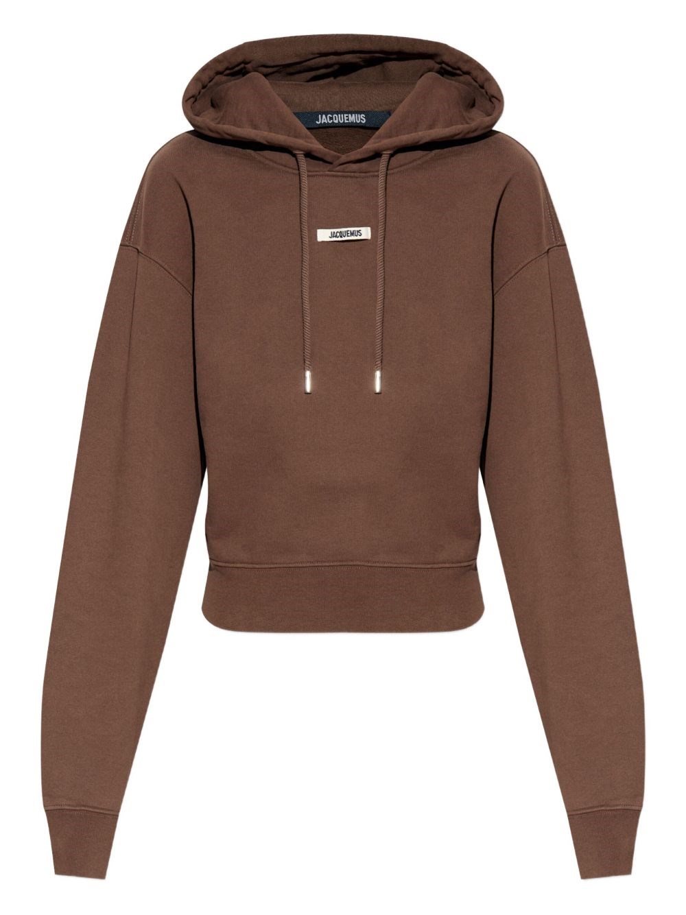 Jacquemus Le Hoodie Gros Grain Hooded Cotton Sweatshirt In Brown
