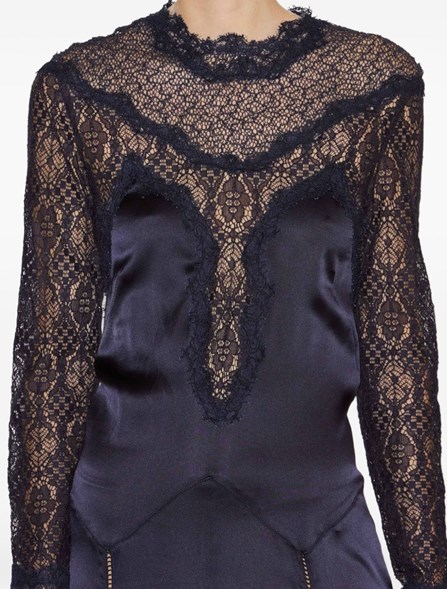 ISABEL MARANT - satin and lace dress