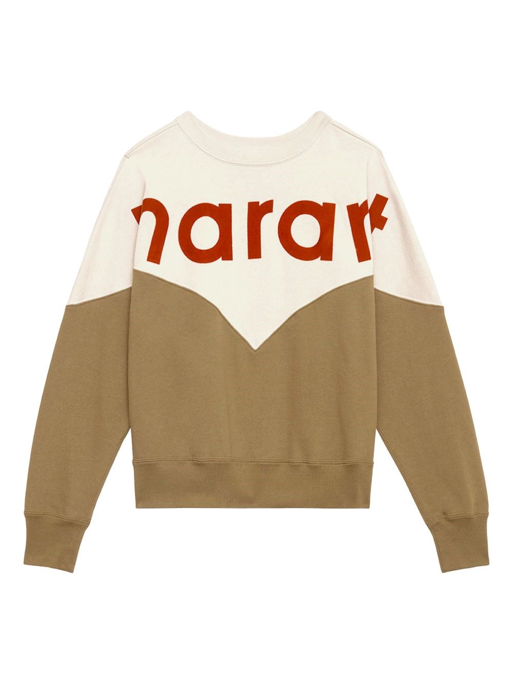 Isabel Marant Étoile Color-blocked Graphic Knit Sweater With Relaxed Fit In Neutral