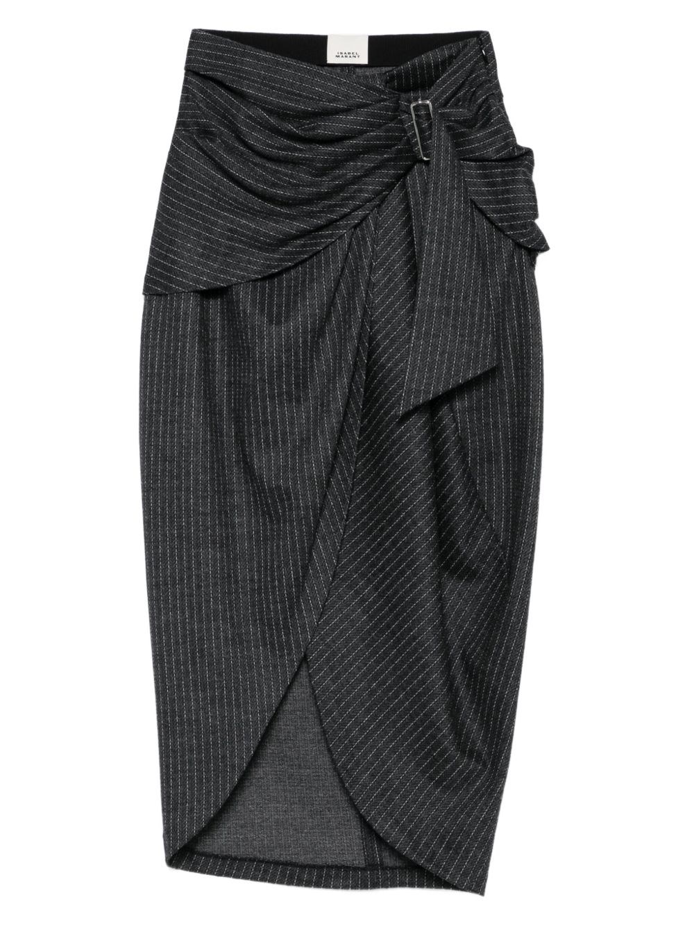 Isabel Marant Pinstripe Skirt In Gray