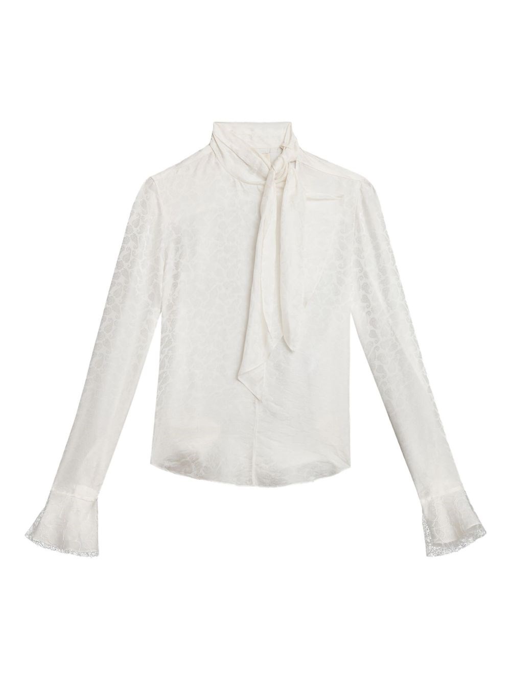 Isabel Marant Silk Jacquard Blouse In White