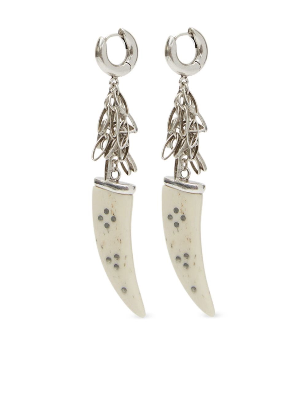Isabel Marant Earrings With Horn Pendant In Silver