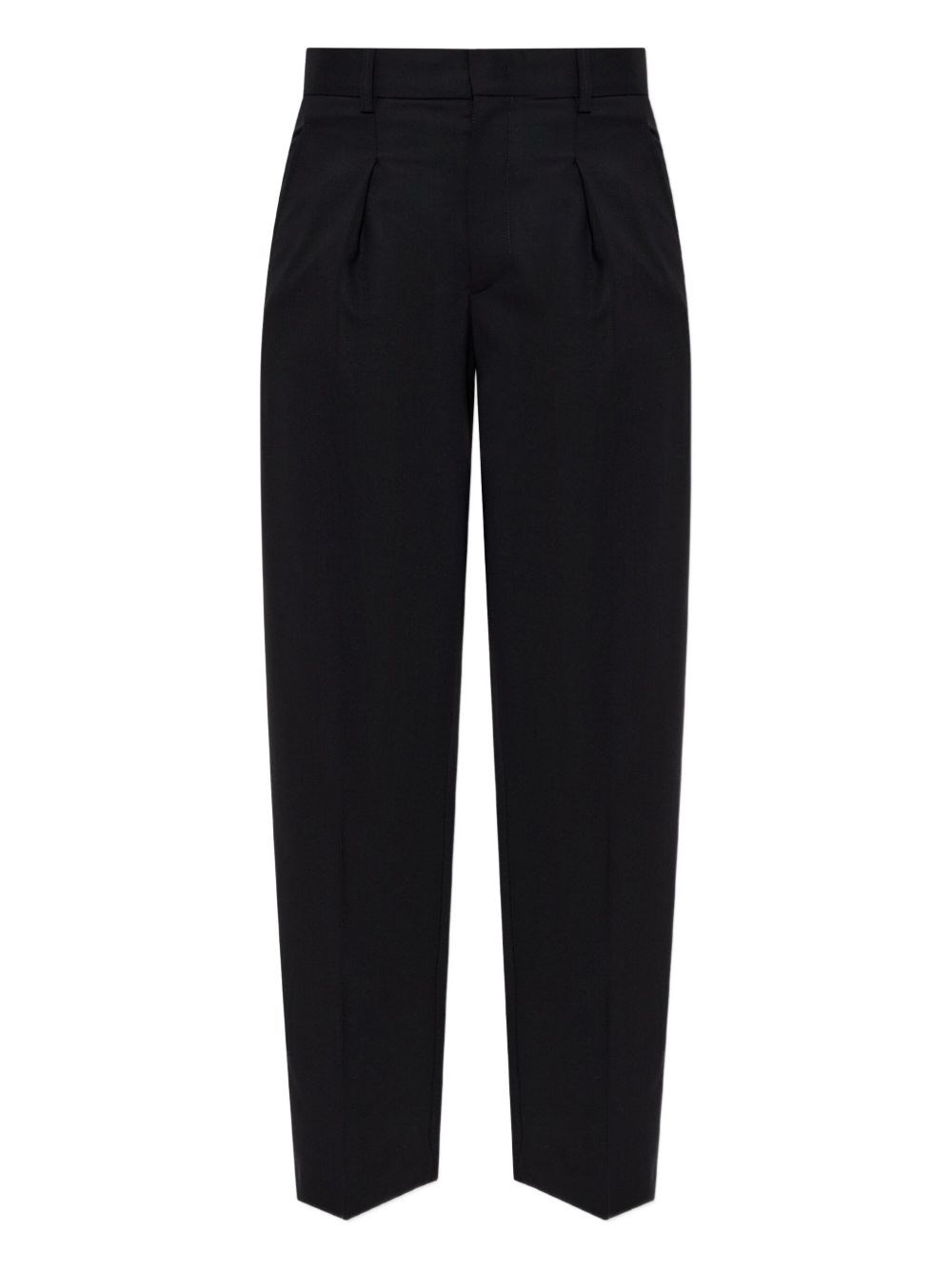 Isabel Marant Virgin Wool-blend Straight-leg Trousers In Black