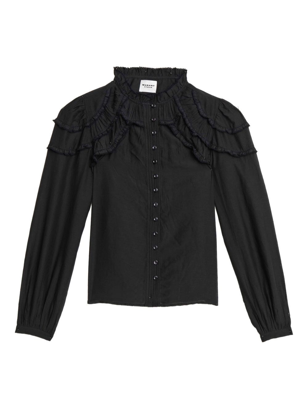 Isabel Marant Étoile Cotton Voile Blouse In Black