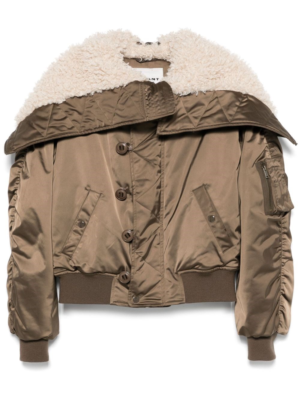 Isabel Marant Étoile Brushed Nylon Bomber Jacket In Green