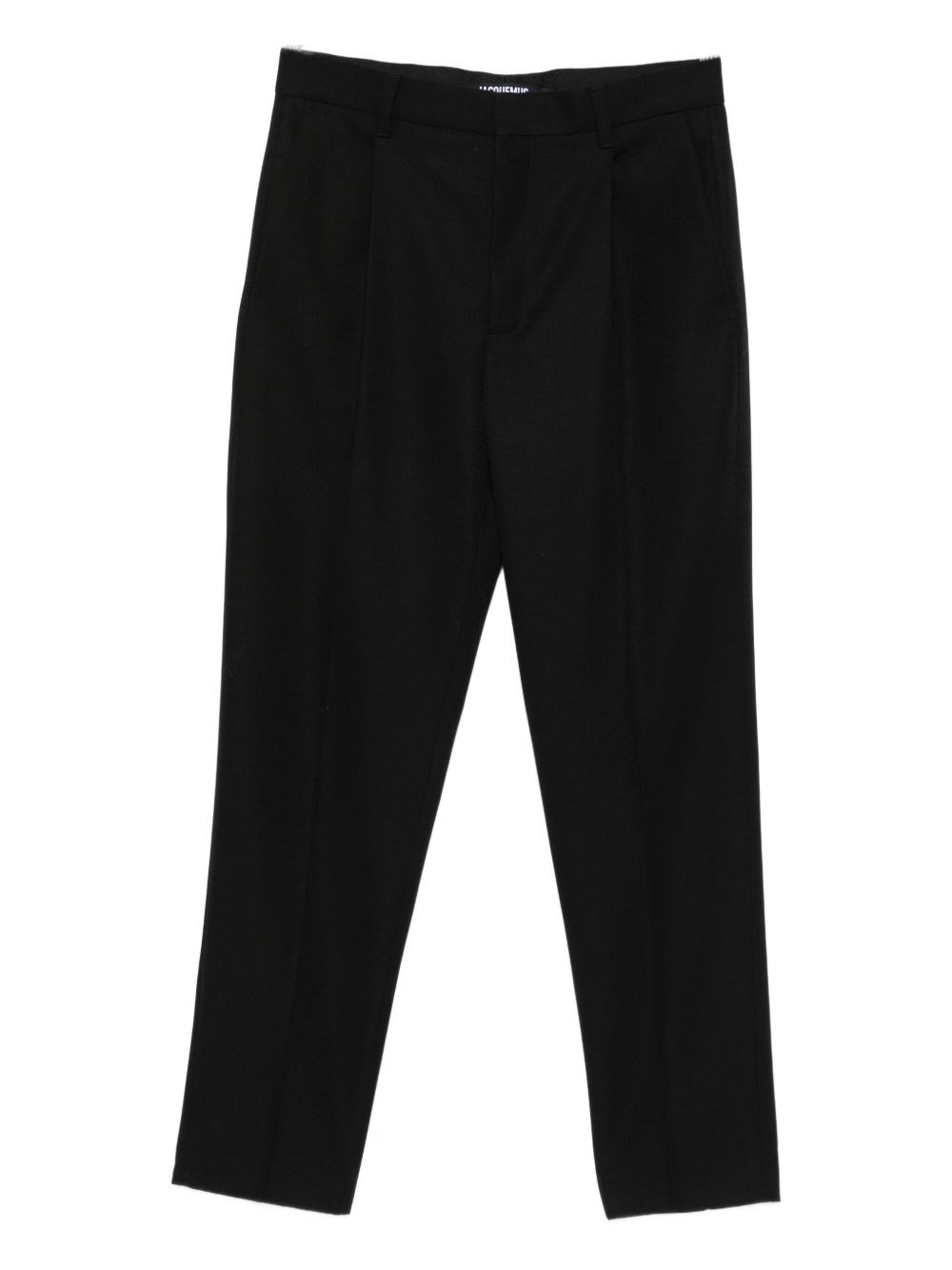Jacquemus Straight Trousers With Pleats And Pockets In Black