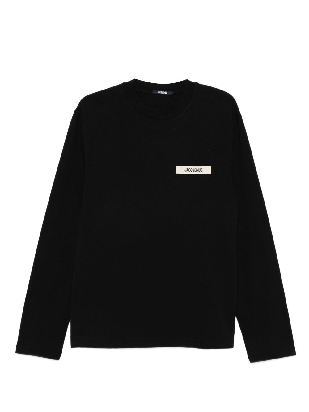 Jacquemus Long Sleeve Crew Neck T-shirt In Black