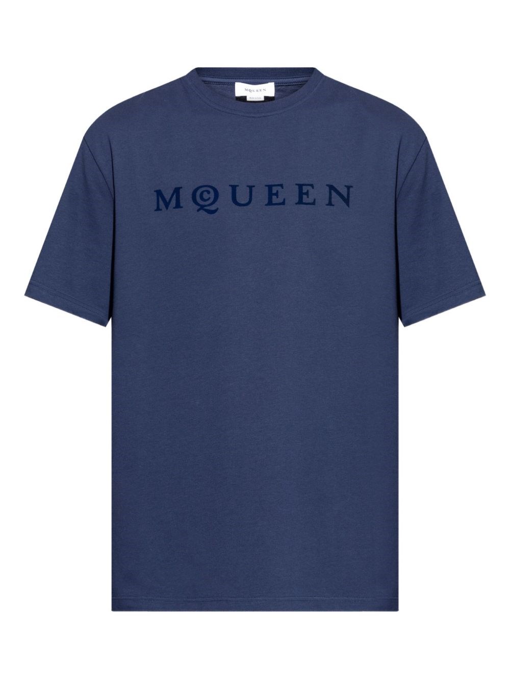 Alexander Mcqueen Crew Neck T-shirt Short Sleeves In Blue