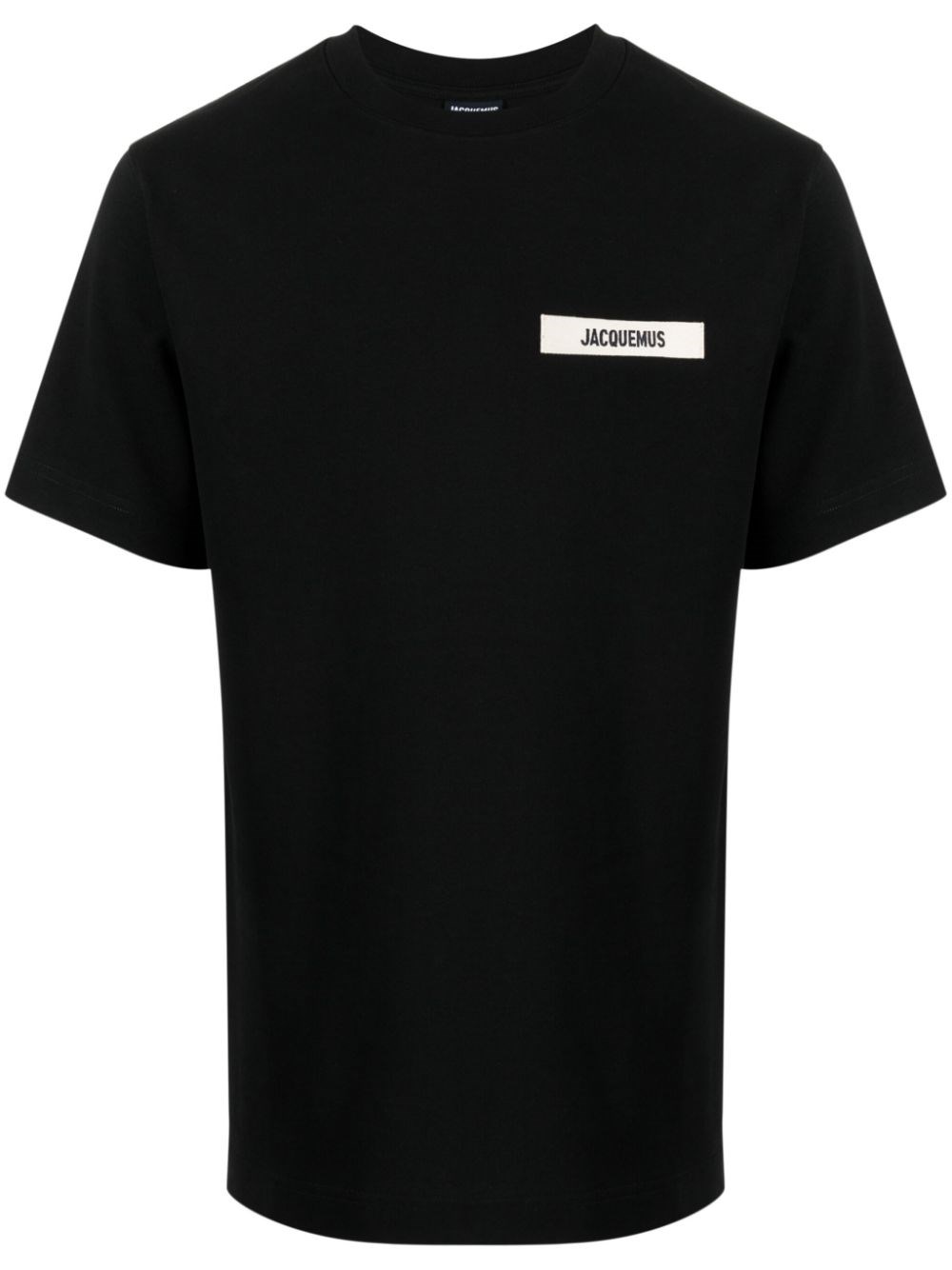 Jacquemus Gros Grain Crewneck T-shirt In Black