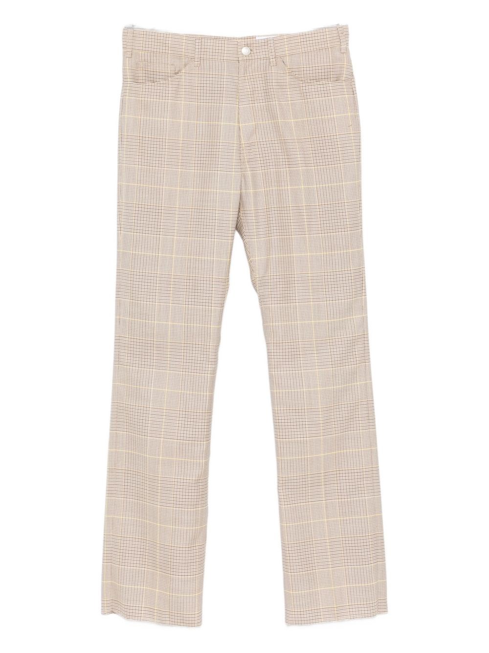 Alexander Mcqueen Checked Trousers In Neutral