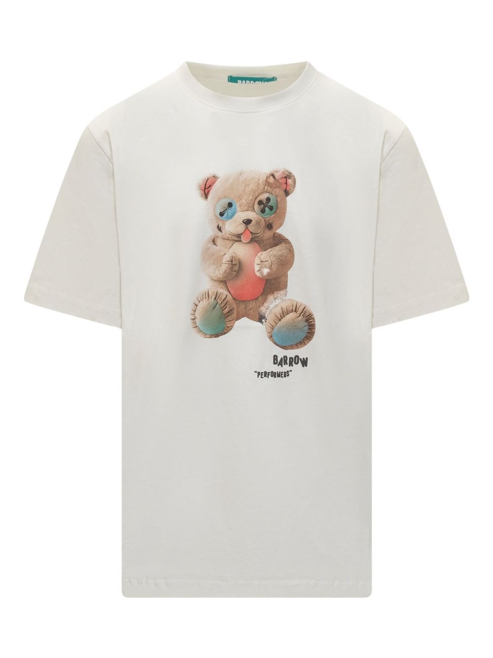 Barrow Teddy-print Jersey T-shirt In White