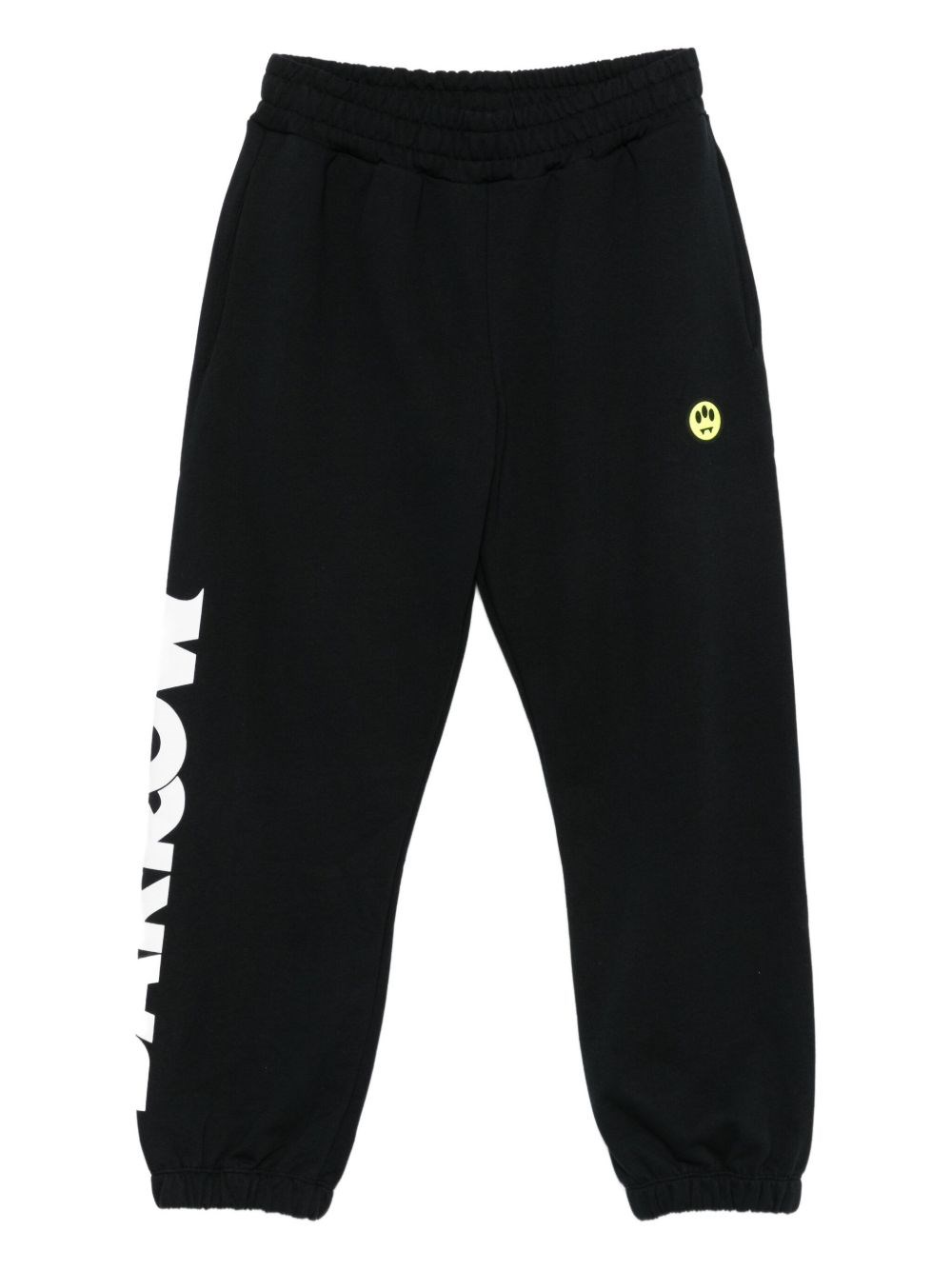 Barrow Elastic Waistband Tracksuit Bottoms With Side Pockets In Black