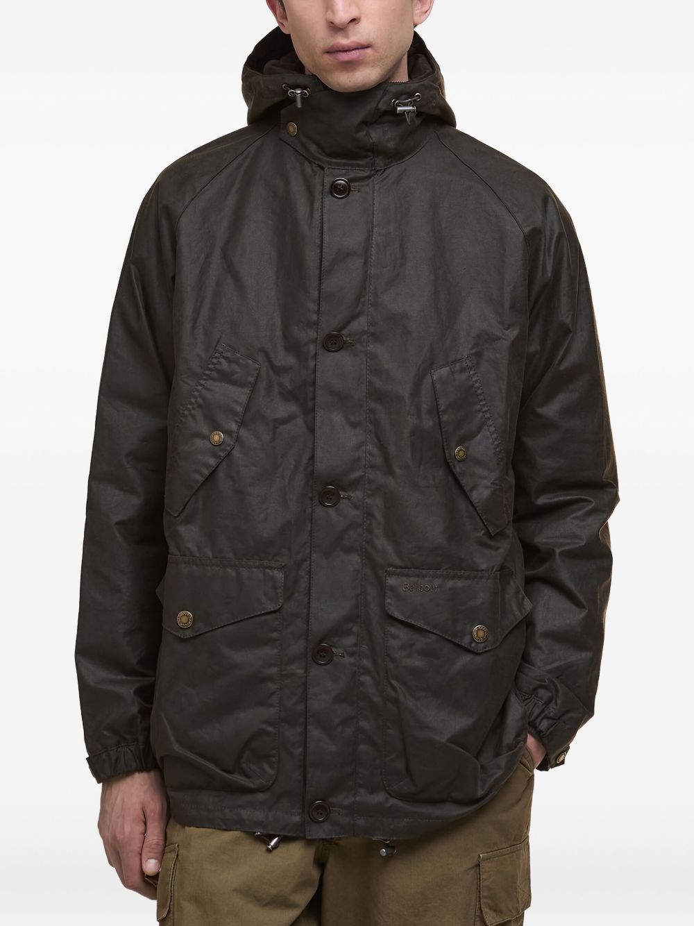 Barbour Endurance Mountain Hooded Jacket In Green