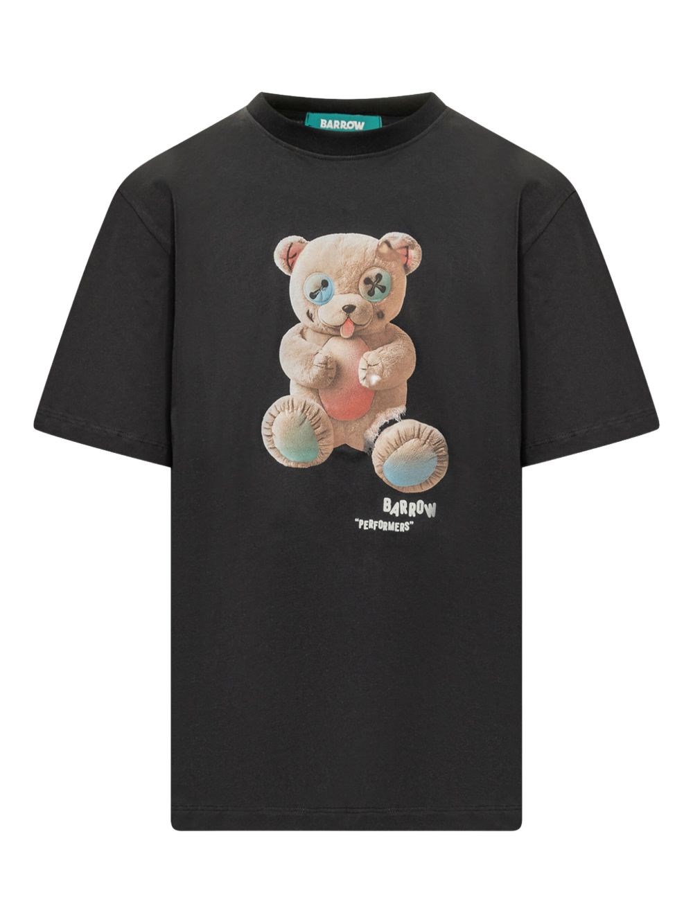 Barrow Teddy-print Jersey T-shirt In Black