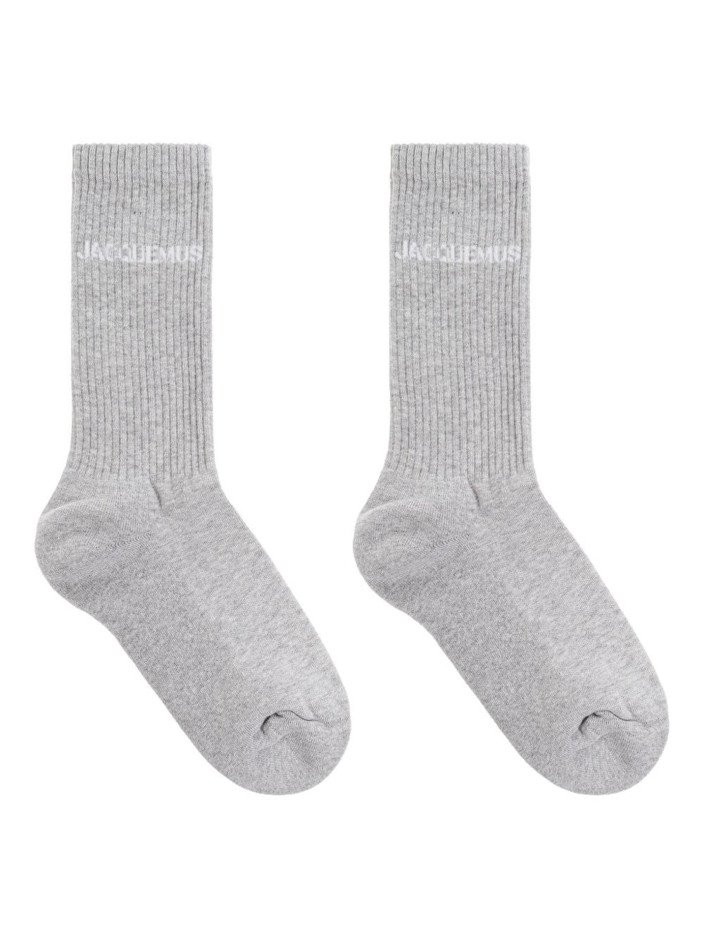 Jacquemus Logo Socks In Gray