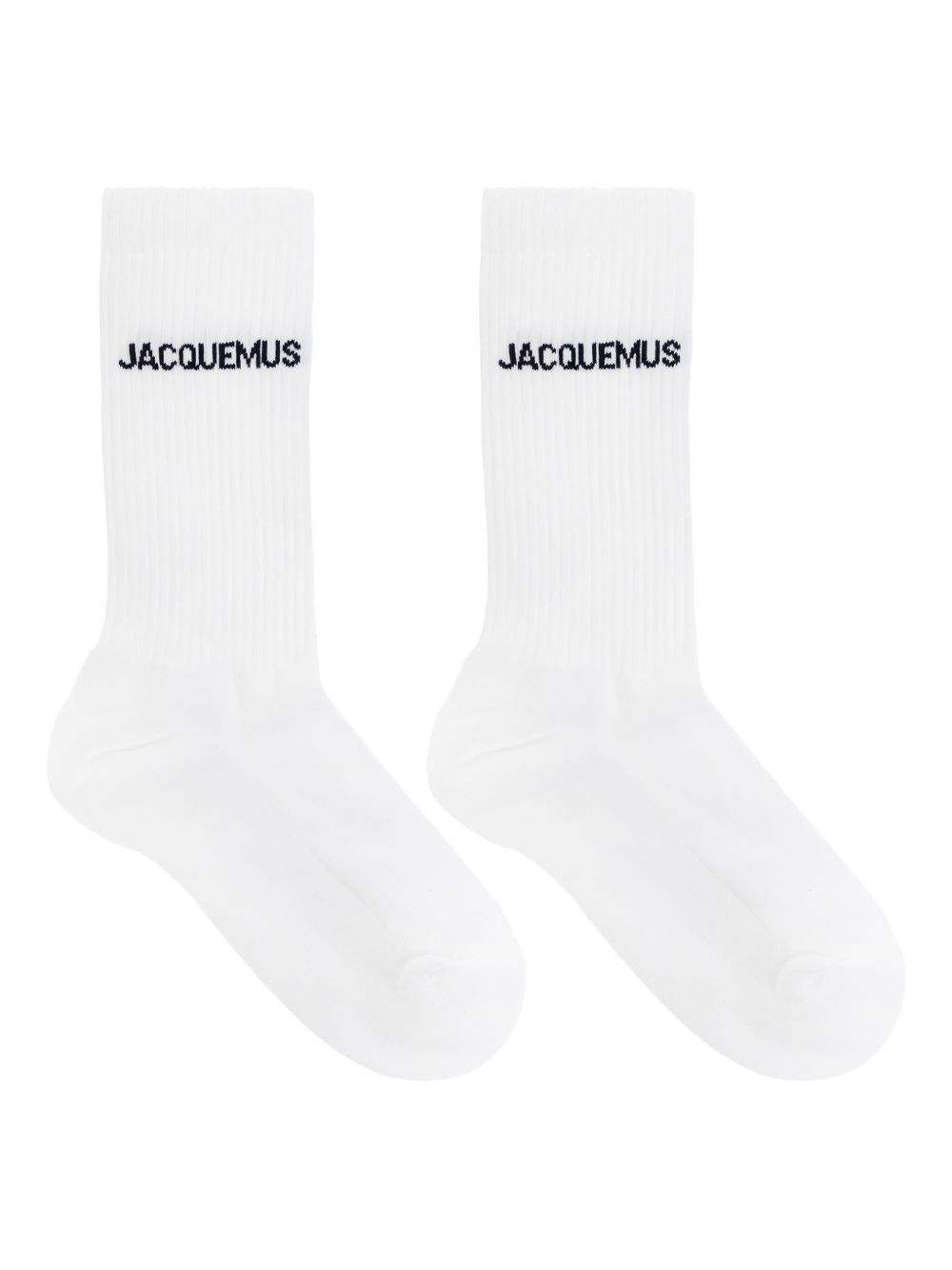 Jacquemus Logo-embroidered Socks In White