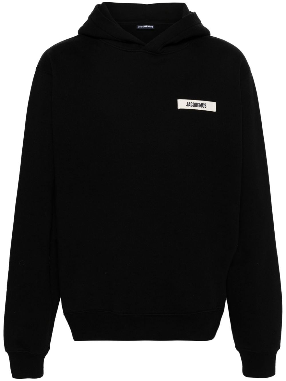 Jacquemus Men Le Hoodie Gros Grain Sweatshirt In Black