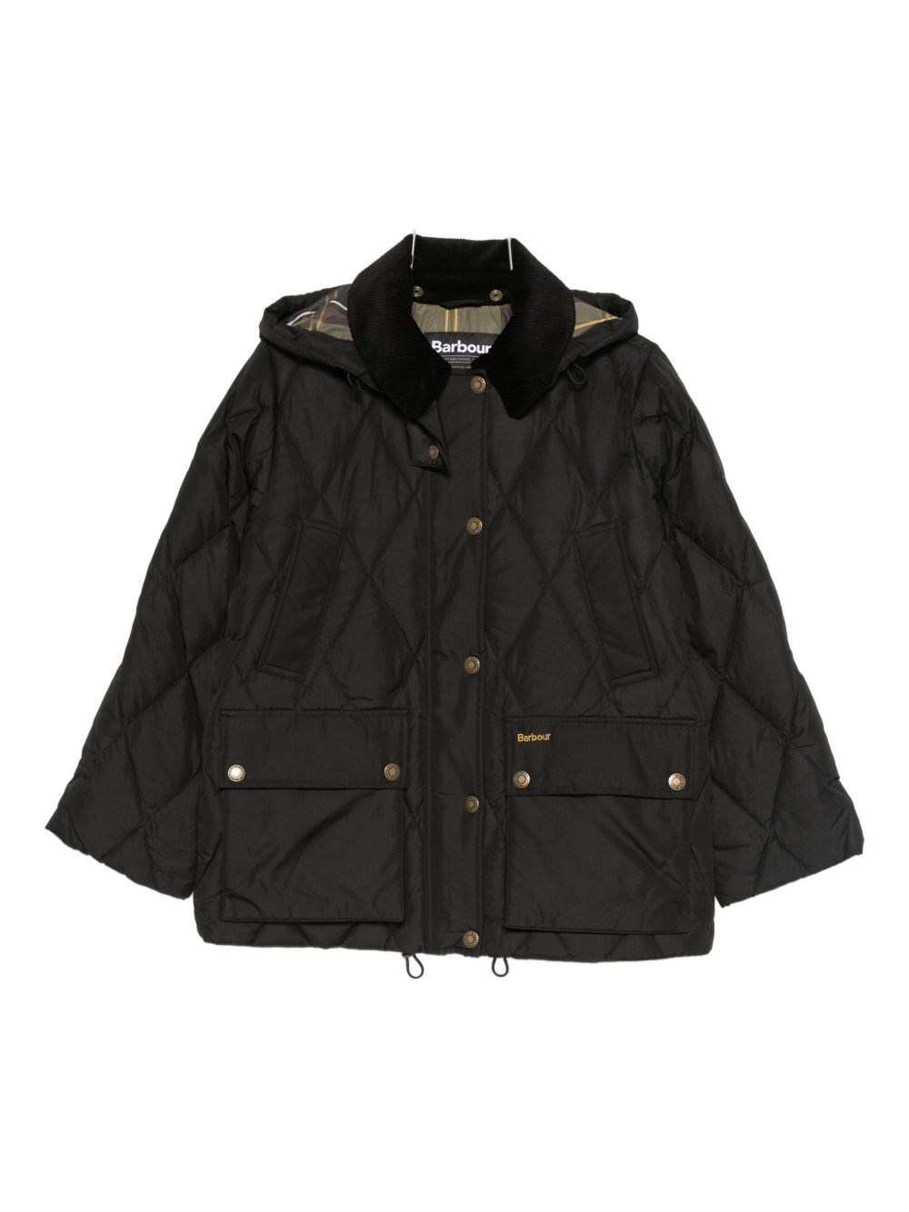 Barbour Yasmin Hooded Puffer Jacket In Black
