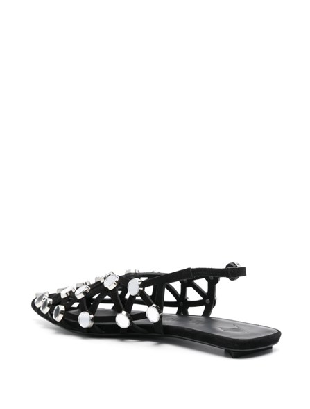 THE ATTICO - Ballerine slingback con cristalli