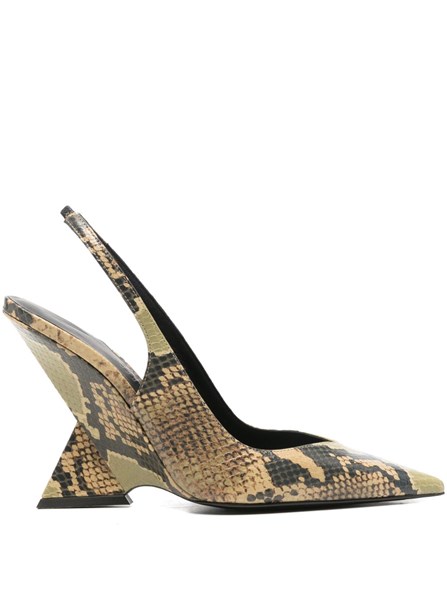 THE ATTICO - Python print leather slingbacks