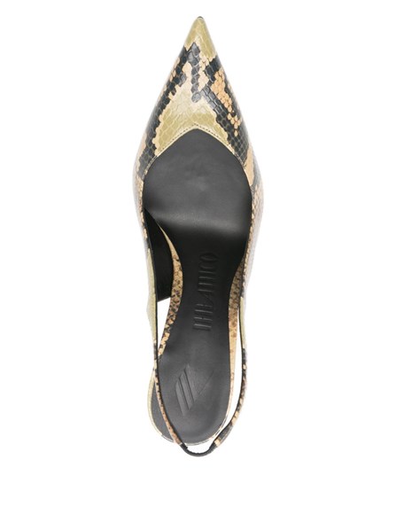 THE ATTICO - Python print leather slingbacks