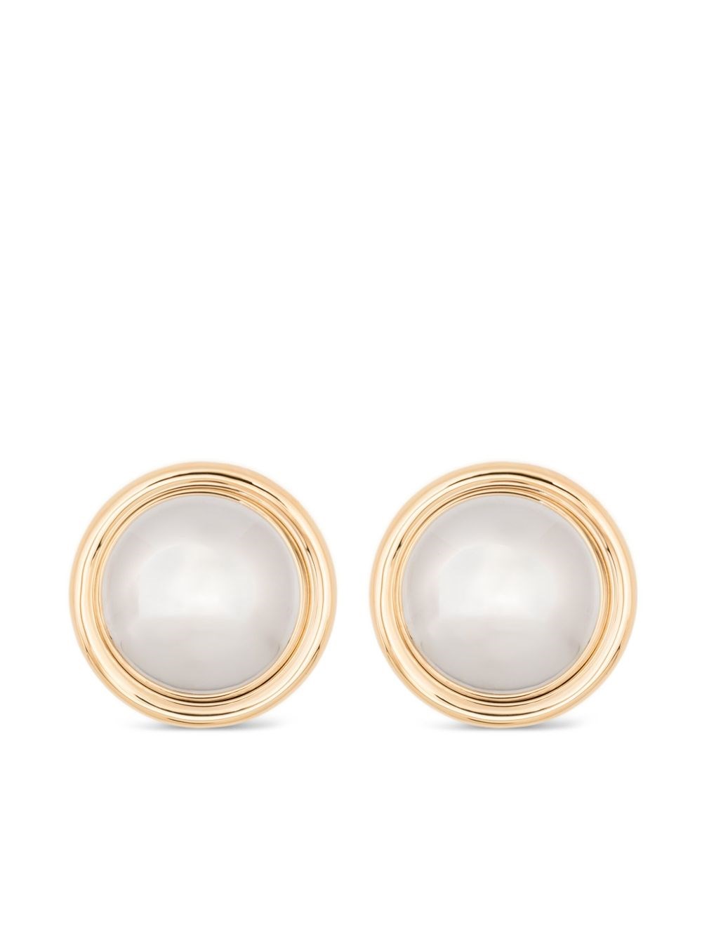 Jacquemus Two Tone The Rond Drop Earrings In Gold