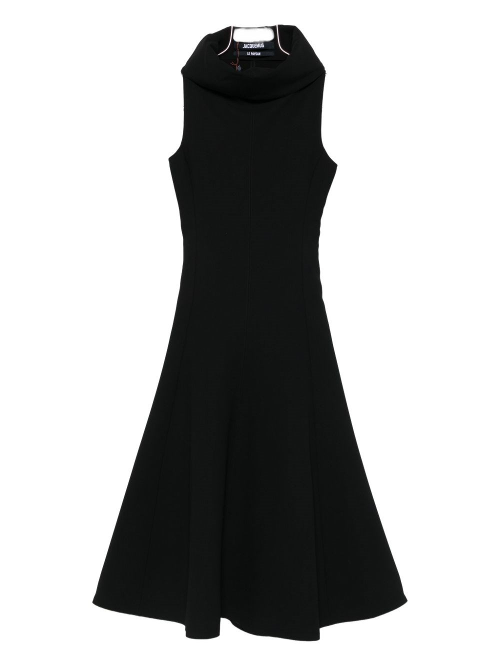 Jacquemus Black High-neck Dress In Black