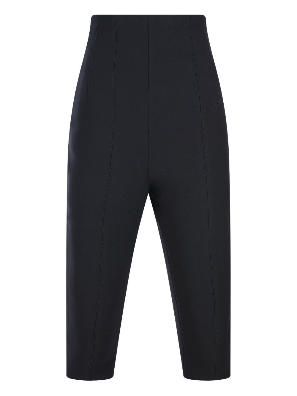 Jacquemus High Waist Cropped Trousers With Seam Detail In Blue