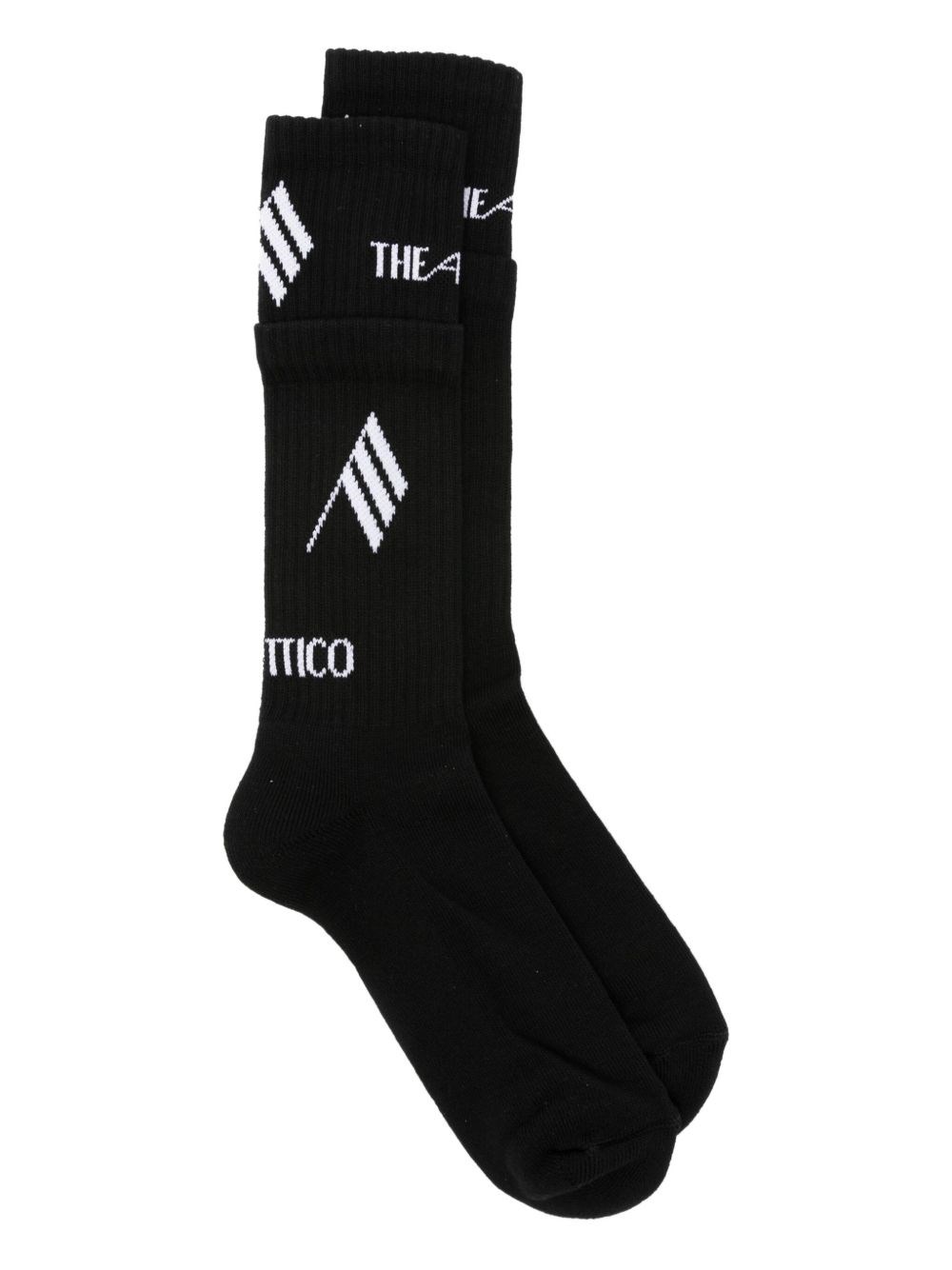 Attico Ribbed Socks In Black