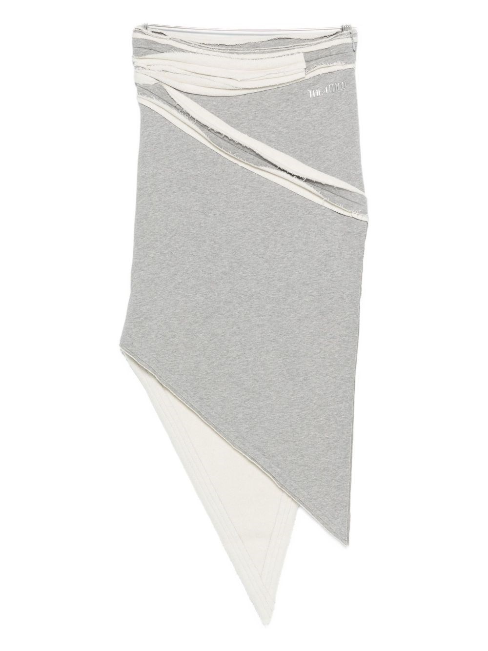 Attico Cotton Jersey Midi Skirt In Gray