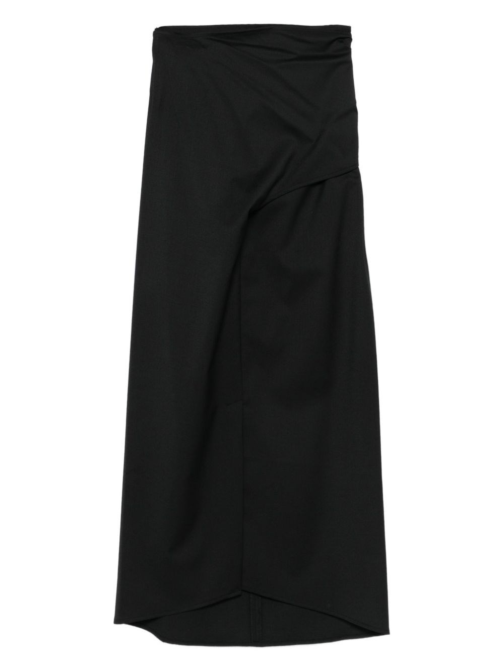 Tela Stretch Wool Blend Skirt In Black