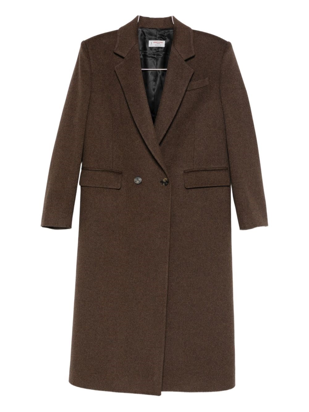 Alberto Biani Wool Coat In Brown