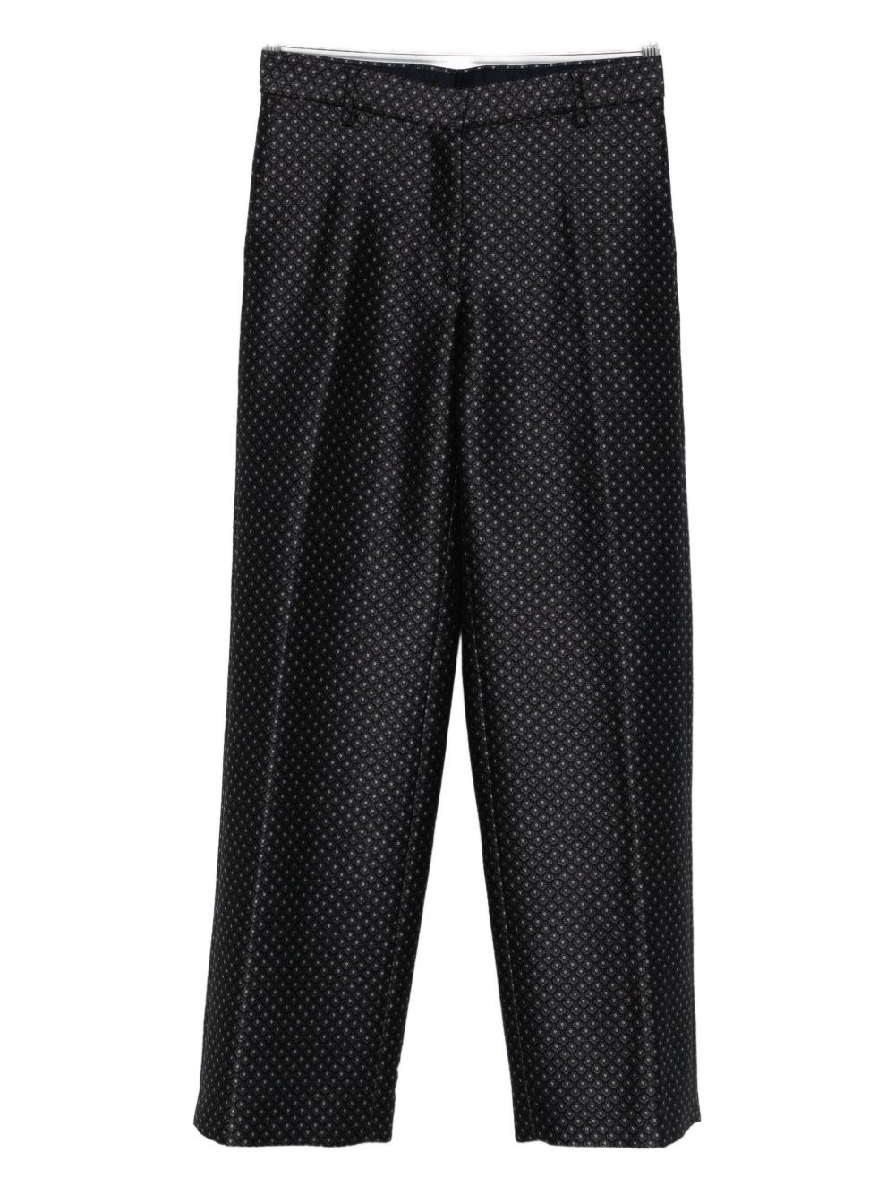 Dries Van Noten Jacquard Pants In Blue