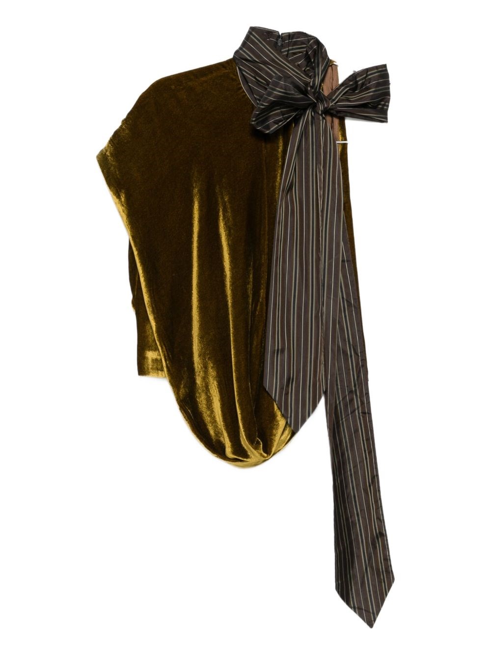 Dries Van Noten Draped Top In Yellow