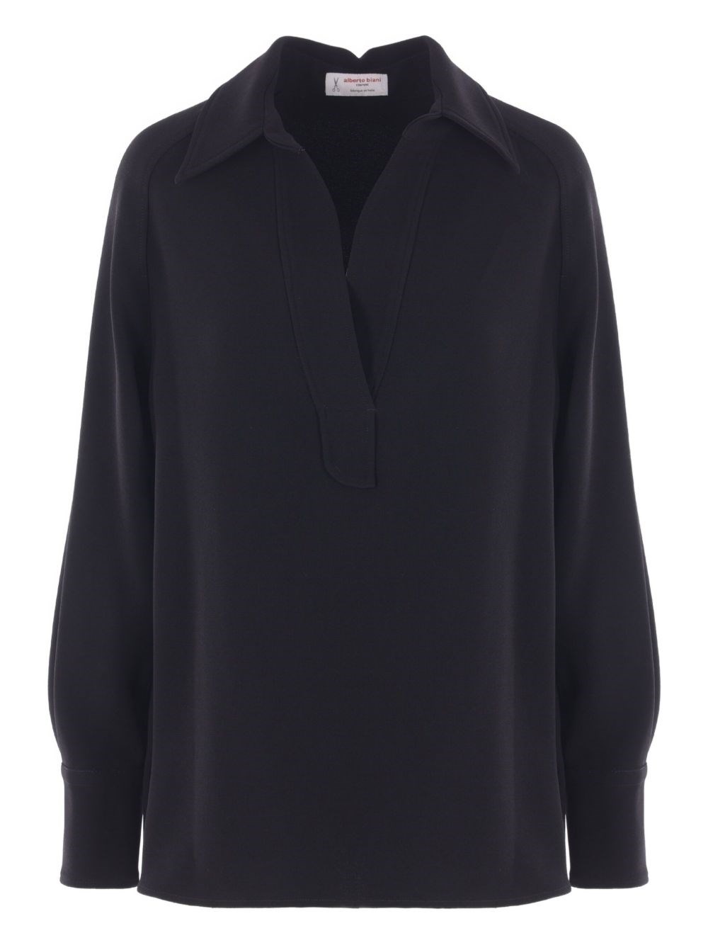 Alberto Biani Crepe Blouse In Black