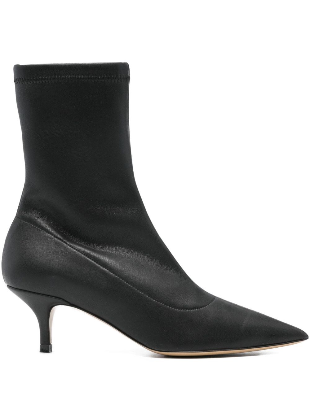 P.a.r.o.s.h Stretch Semi-leather Ankle Boots In Black