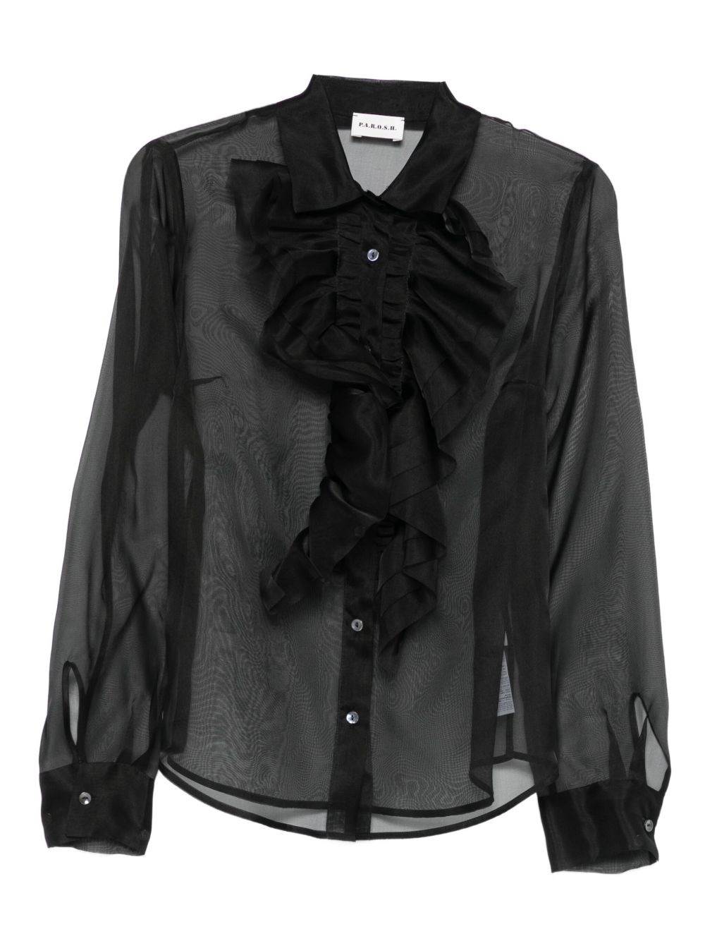P.a.r.o.s.h Shirt With Ruffles In Black