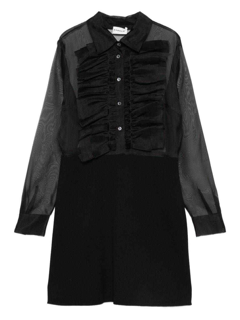 P.a.r.o.s.h Dress With Ruffles In Black
