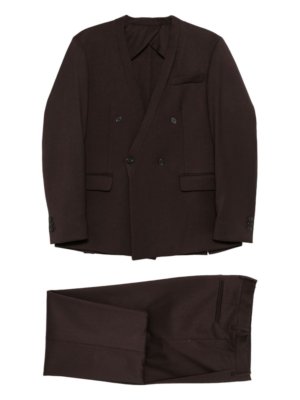 Marsēm Double-breasted Dress In Brown