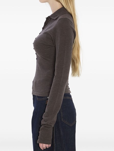 JACQUEMUS - Knitted polo shirt