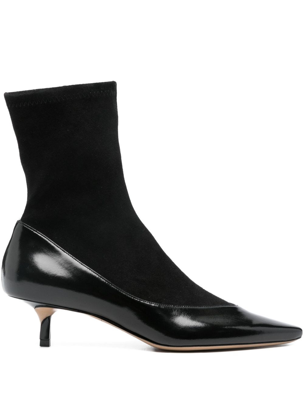 Jacquemus Tourni High-heeled Ankle Boots In Black