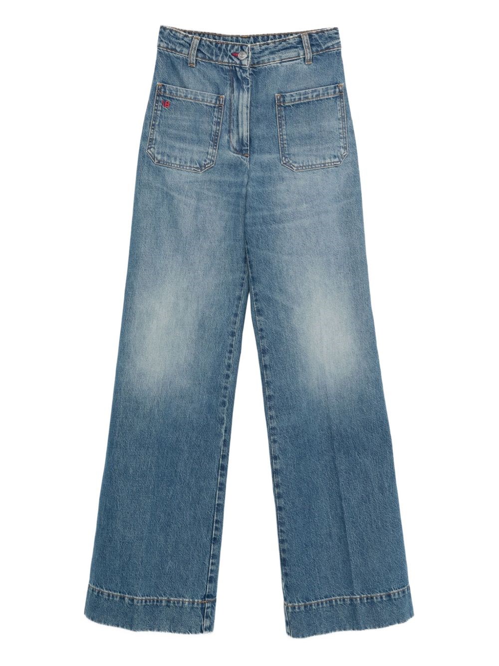 Victoria Beckham Wide-leg Jeans In Blue