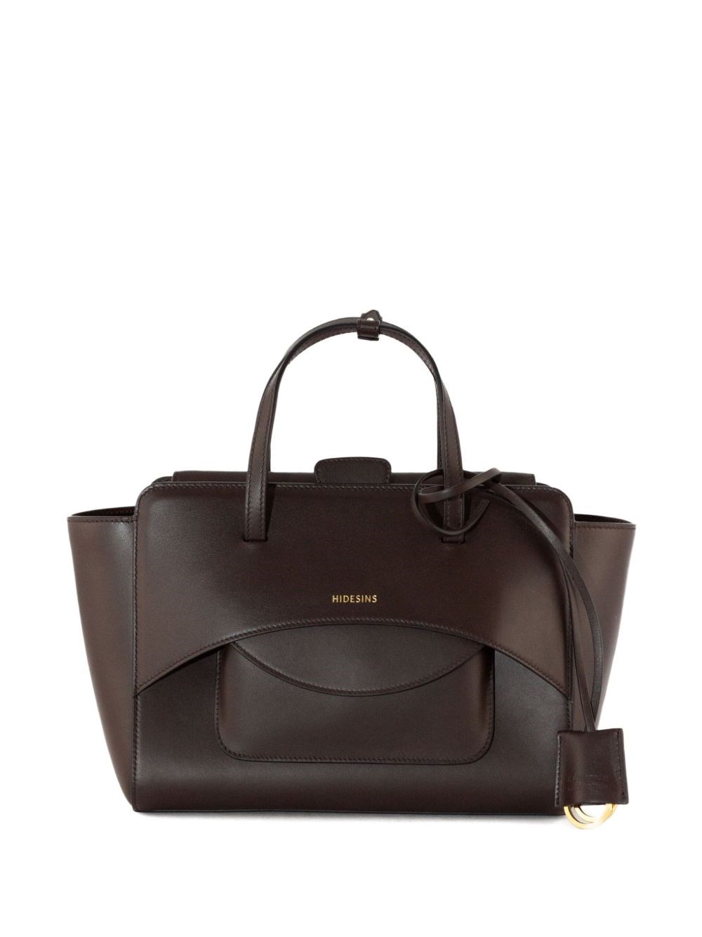 Hidesins 'flap M' Smooth Calf Leather Bag In Brown