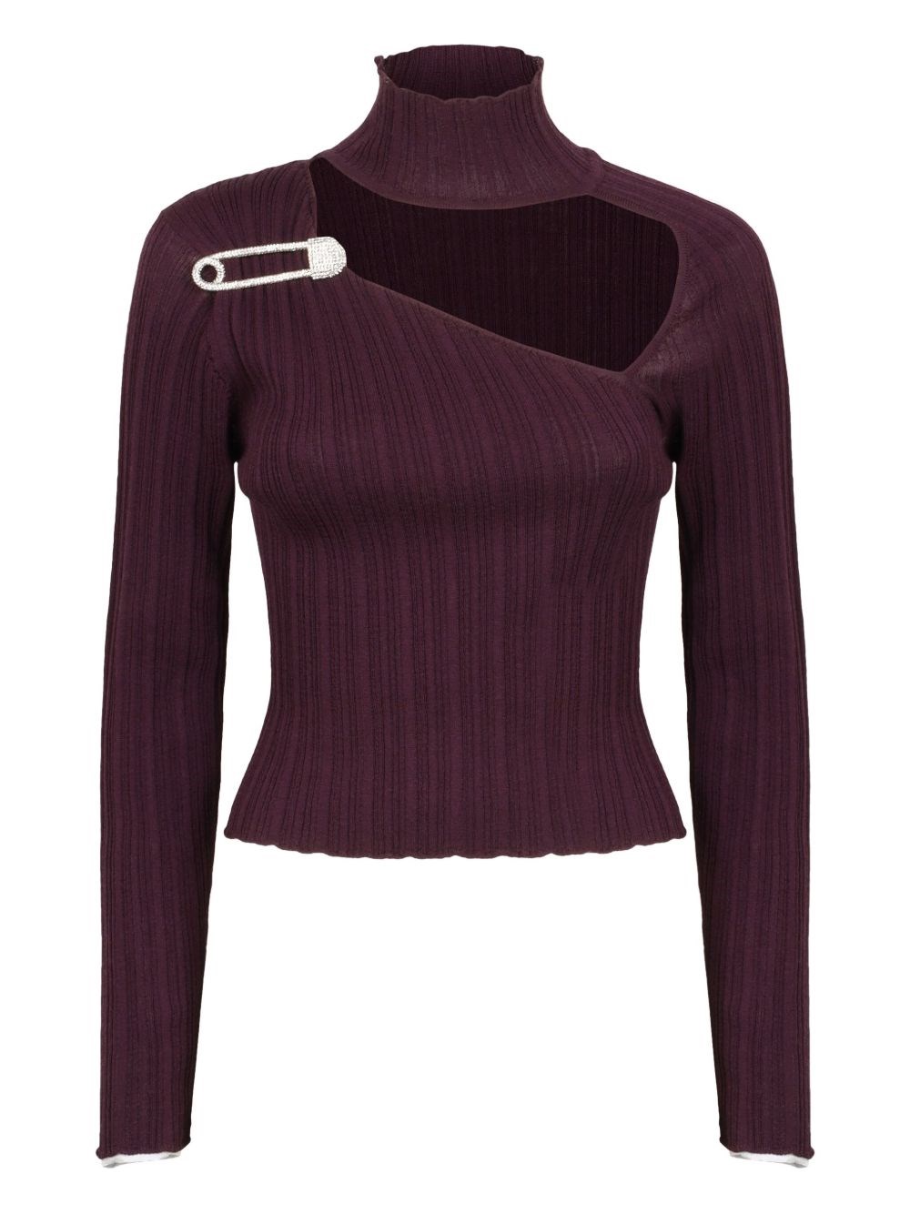 Giuseppe Di Morabito High Neck Top With Cut-out In Purple
