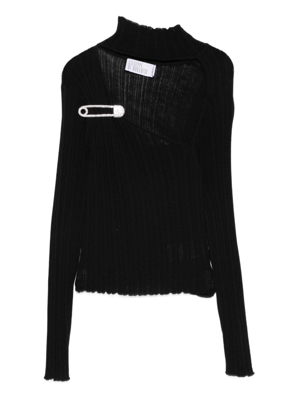 Giuseppe Di Morabito High Neck Top With Cut-out In Black
