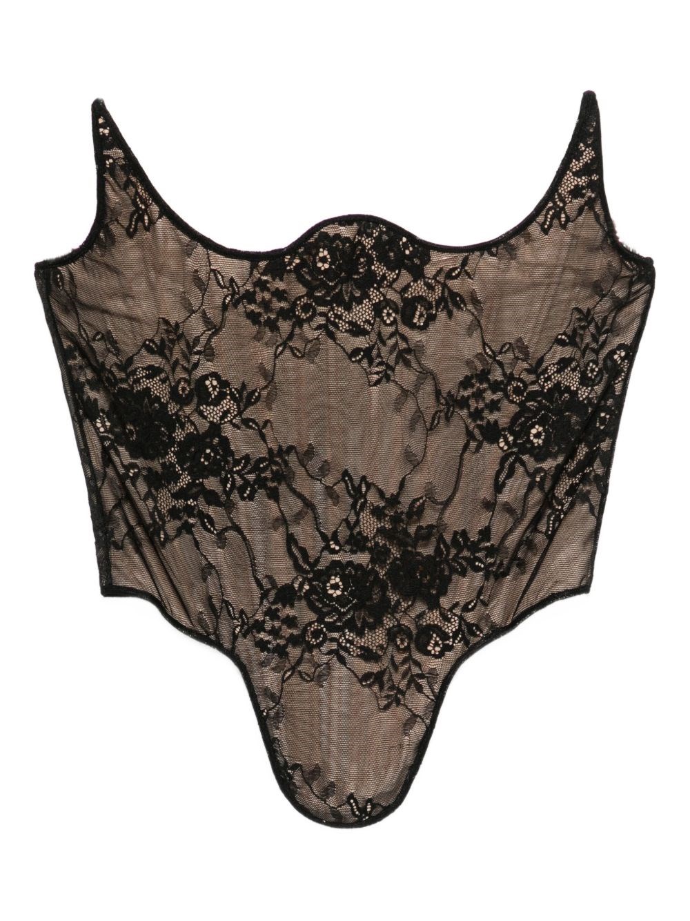 Giuseppe Di Morabito Lace Corset In Black