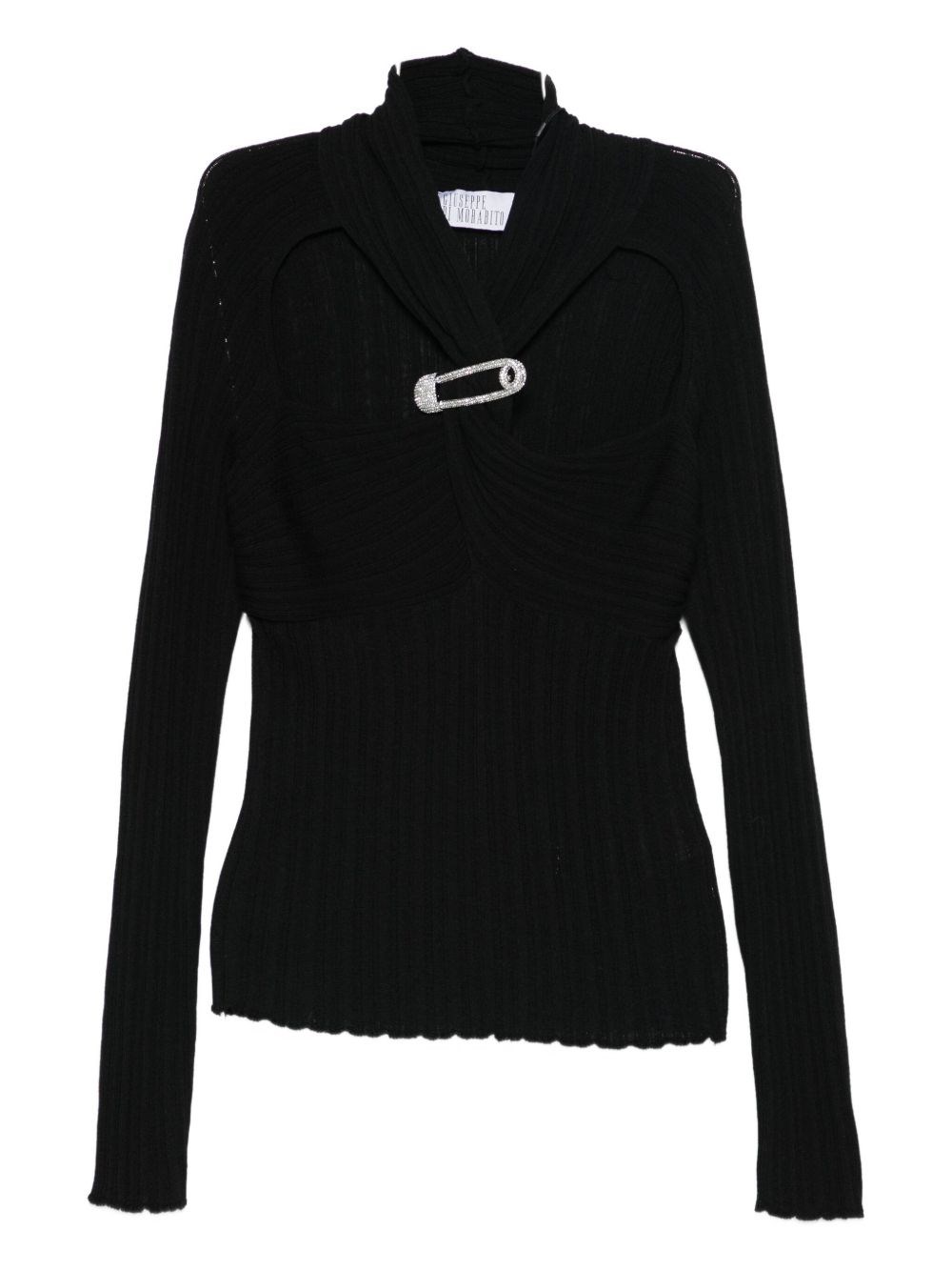 Giuseppe Di Morabito Safety-pin Sweater In Black